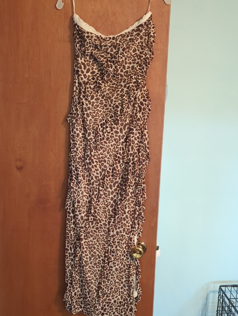 Sincerely Jules Leopard Print Maxi Dress - Brown & Cream